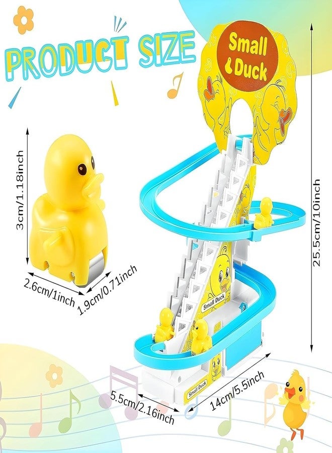 BRAVIADECOR Bravia Slide Toy Race Duck Track Set, Duck- 3 Piece, 2AA Bettery, Funny Automatic Stair-Climbing Duck Roller Coaster Escalator Toy with Flashing Lights & Music Gift for Kids 3+ Model-1 - Image 3